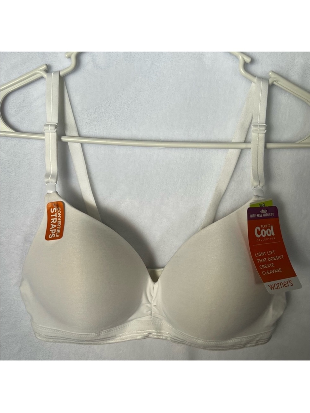 Warner's RN3281A Play it Cool Wirefree Contour Bra with Light Lift white 34B